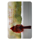 Kardinal mit dem Besucher aus dem Himmel Gedicht Magnet (Vertikal)