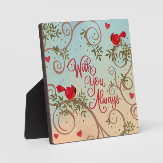 Kardinal mit Ihnen erinnern sich immer Fotoplatte (Vorderseite)