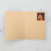 Kardinal mit Sonnenblumenmaske Karte (Innenseite)