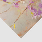 Kardinal mit violetten Blumen Decoupage Seidenpapier (Ausschnitt)