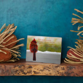 Kardinal mit Vistior aus dem Himmel Gedicht Fotoplatte (Seite)