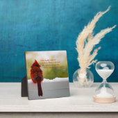 Kardinal mit Vistior aus dem Himmel Gedicht Fotoplatte (InSitu)