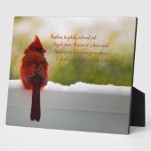 Kardinal mit Vistior aus dem Himmel Gedicht Fotoplatte (Seite)