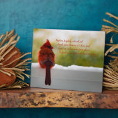 Kardinal mit Vistior aus dem Himmel Gedicht Fotoplatte (Seite)