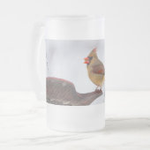 Kardinal mittags Zeit Mattierte Tasse (Vorderseite Links)
