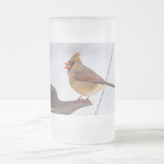 Kardinal mittags Zeit Mattierte Tasse (Mittel)