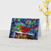 Kardinal nachts karte (Gelbe Blume)