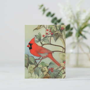 Kardinal - Nature Bird Art Card Postkarte