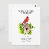 Kardinal Neue Zuhause für bewegte Ferien Postkarte (Vorne/Hinten)