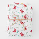 Kardinal niedliche Waldvögel Weihnachtsgeschenk Geschenkpapier Set (Beispiel)
