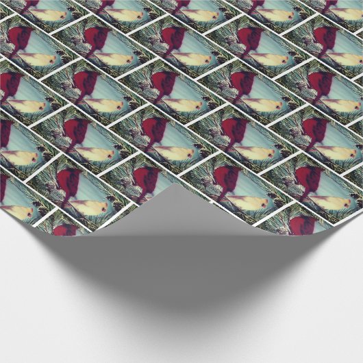Kardinal Nordroter Vogelparadies Geschenkpapier (Ecke)
