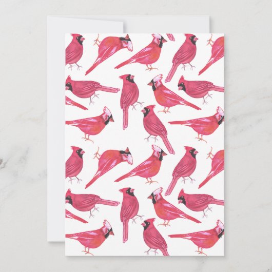 Kardinal- oder Kardinal-Gefluegelfarbe Einladung (Vorderseite)