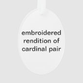 Kardinal Ornament (Rückseite)