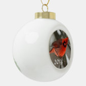 Kardinal-Ornament 2014 Keramik Kugel-Ornament (Links)