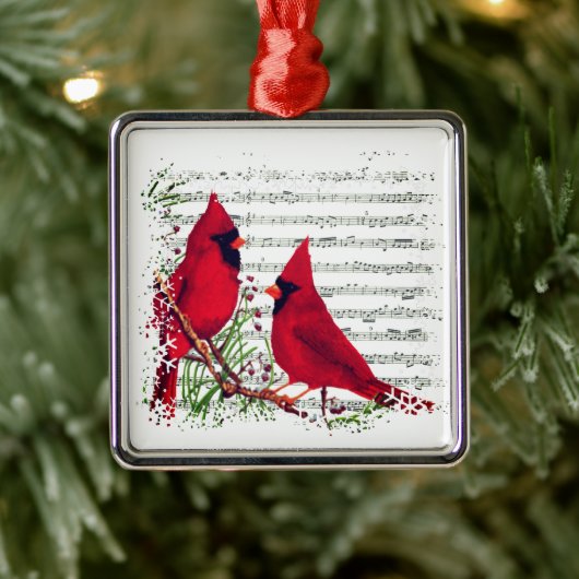Kardinal Ornament Aus Metall (Baum)