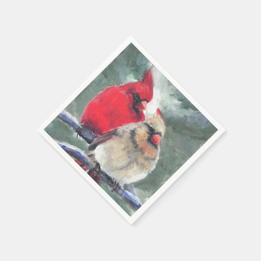 Kardinal Pair festliche Servietten (Ecke)