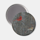 Kardinal Pair Magnet (Vorderseite/Rückseite)