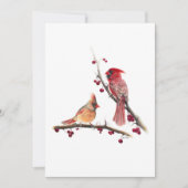 Kardinal Pair Watercolor Dankeskarte (Vorderseite)