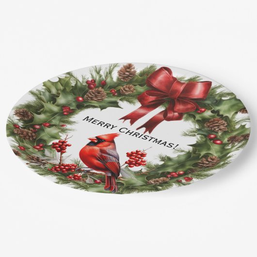 Kardinal-Papierplatte Pappteller (Schrägansicht)