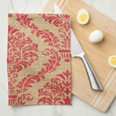 Kardinal Parisian Moods Damask Geschirrtuch (Viertel Falte)