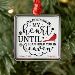 Kardinal/Personalisiert halte ich dich im Herzen Ornament Aus Metall