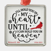Kardinal/Personalisiert halte ich dich im Herzen Ornament Aus Metall (Vorne)