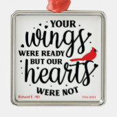 Kardinal/Personalisiert waren Ihre Flügel fertig Ornament Aus Metall (Vorne)