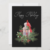 Kardinal Pine Holly Business Weihnachtskarte (Vorderseite)