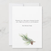 Kardinal Pine Holly Business Weihnachtskarte (Rückseite)