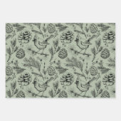 Kardinal, Pinecones, Kiefernneedle und Winterberri Geschenkpapier Set (Vorderseite 2)