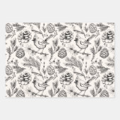 Kardinal, Pinecones, Kiefernneedle und Winterberri Geschenkpapier Set (Vorderseite 3)