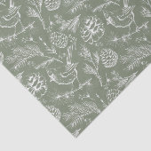 Kardinal, Pinecones und Berry Sage Seidenpapier (Ausschnitt)