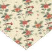 Kardinal Poinsettia Weihnachtsfest Tischdecke (Schrägansicht)