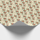 Kardinal Poinsettia Weihnachtsgeschenk für Feierta Geschenkpapier (Ecke)