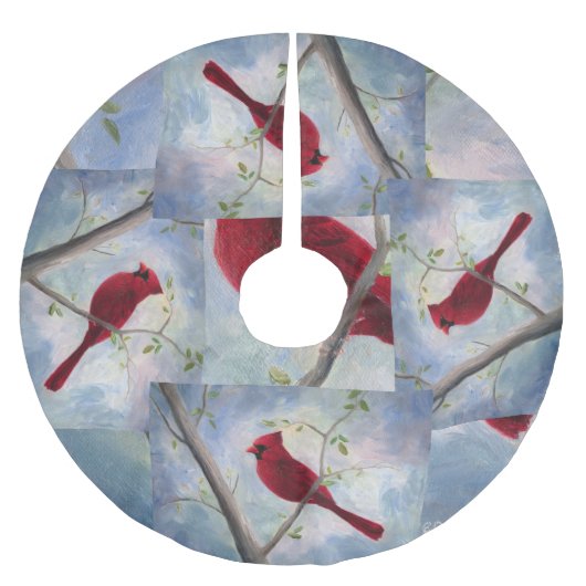 Kardinal Polyester Weihnachtsbaumdecke (Vorderseite)