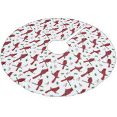 Kardinal Polyester Weihnachtsbaumdecke (Schrägansicht)