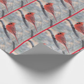 Kardinal Pose Geschenkpapier (Ecke)