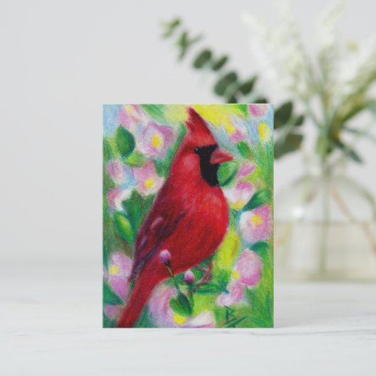 Kardinal Postcard Postkarte (Stehend Vorderseite)