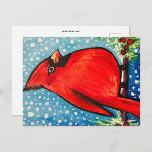 Kardinal Postkarte (Vorne/Hinten)