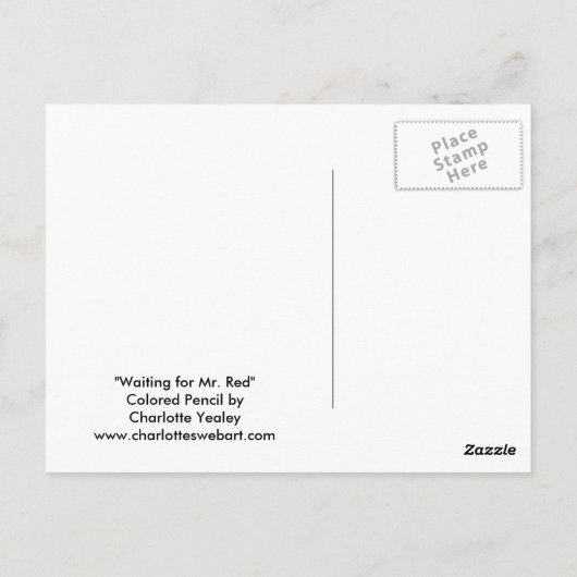 Kardinal Postkarte (Rückseite)