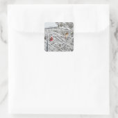 Kardinal Quadratischer Aufkleber (Tasche)