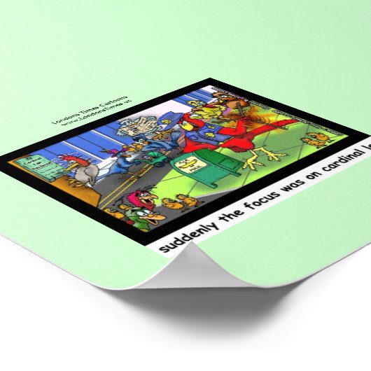 Kardinal Recht Witziges Recht oder Vogelgedicht Poster (Ecke)