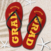 Kardinal Red and Gold Abschluss Senior Class Badesandalen