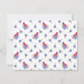 Kardinal Red Bird Beerdigung Danke, dass ihr eine Dankeskarte (Rückseite)