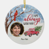 Kardinal Red Bird Memorial Ich bin immer bei Ihnen Keramik Ornament (Vorne)