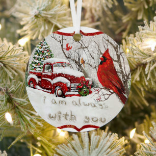 Kardinal Red Bird Memorial Ich bin immer bei Ihnen Ornament Aus Metall