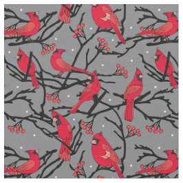 Kardinal Red Birds Muster Weihnachtsfeiertage Stoff