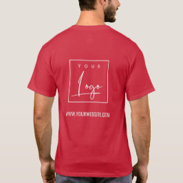 Kardinal Red Business Fügen Sie Ihre Logo-Website  T-Shirt