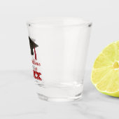 Kardinal Red Gratulationen Uni Graduate Schnapsglas (Rechts)