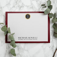 Kardinal Red Leather Gold Square Logo Monogram